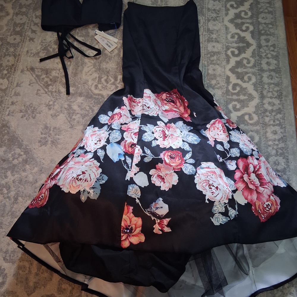 Floral Black Dress
